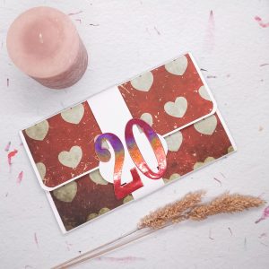 Carte porte-sous 20 ans de mariage