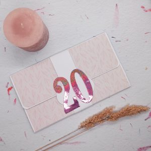 Carte porte-sous 20 ans de mariage