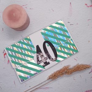 Carte porte-sous 40 ans de mariage