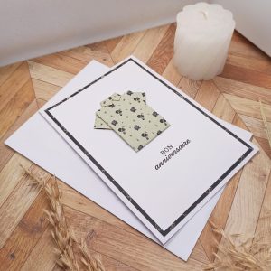 Carte origami Chemise – Bon anniversaire rock