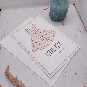 Carte origami Robe – Fête des Mères