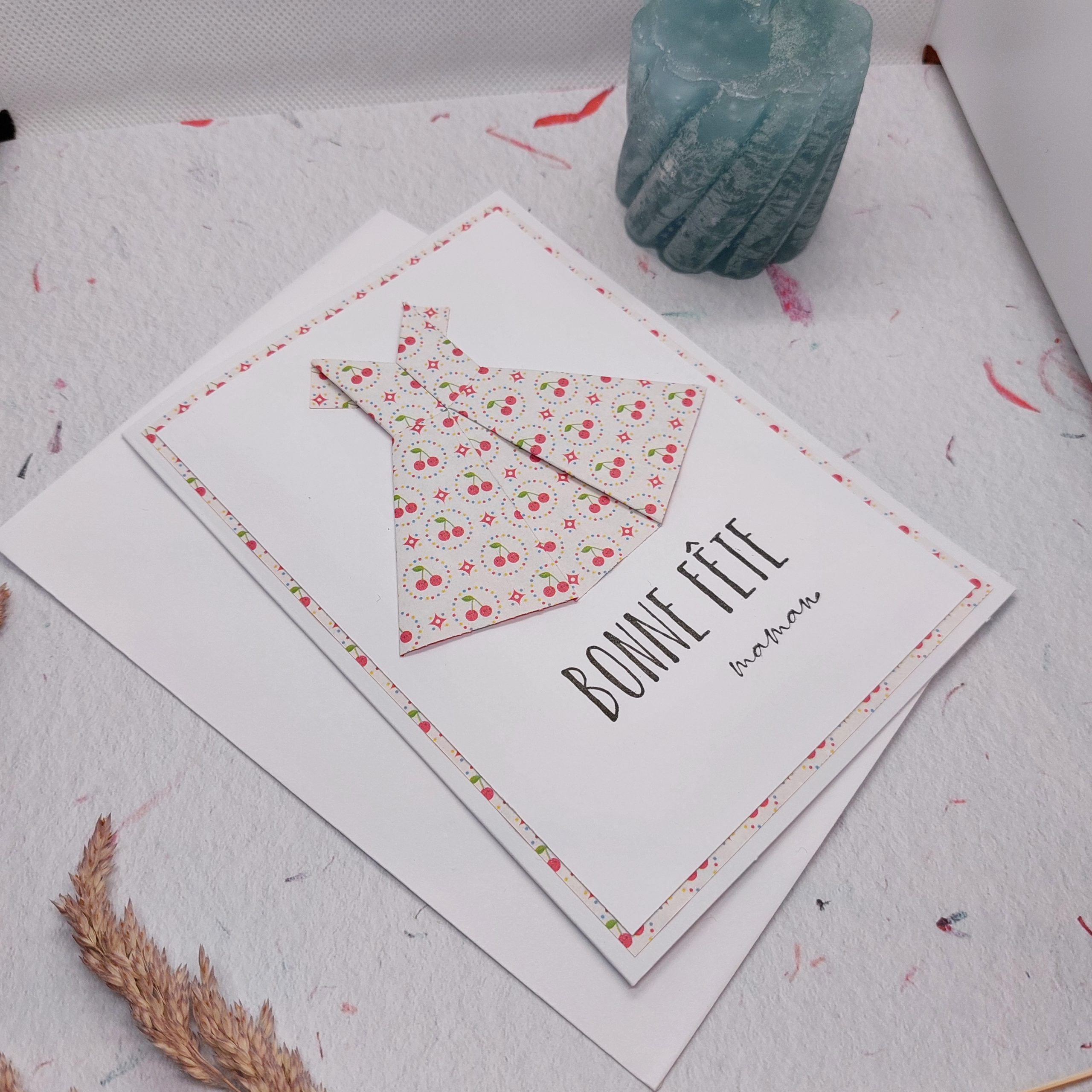 carte origami fête des mères