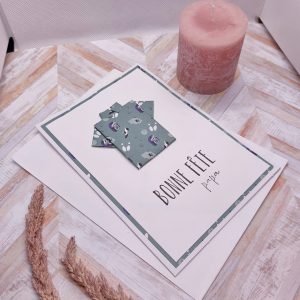 Carte origami Chemise – Fête des Pères rock