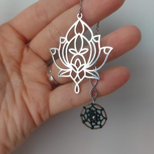 Marque-page bijou, Lotus ~ par Lydie de Créalyd