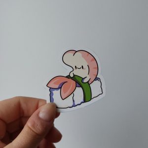 Sticker sushi crevette ~ by Élodie de Ed Artzone