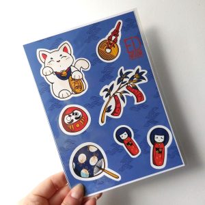 Planche de stickers japonais Shiawase (bonheur) ~ by Élodie de Ed Artzone