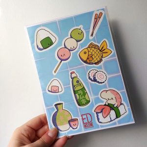 Planche de stickers japonais Tabemono (nourriture) ~ by Élodie de Ed Artzone