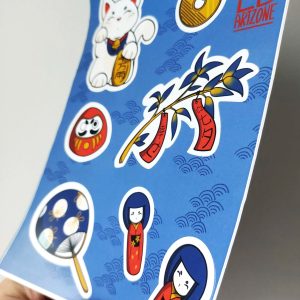 Planche de stickers japonais Shiawase (bonheur) ~ by Élodie de Ed Artzone
