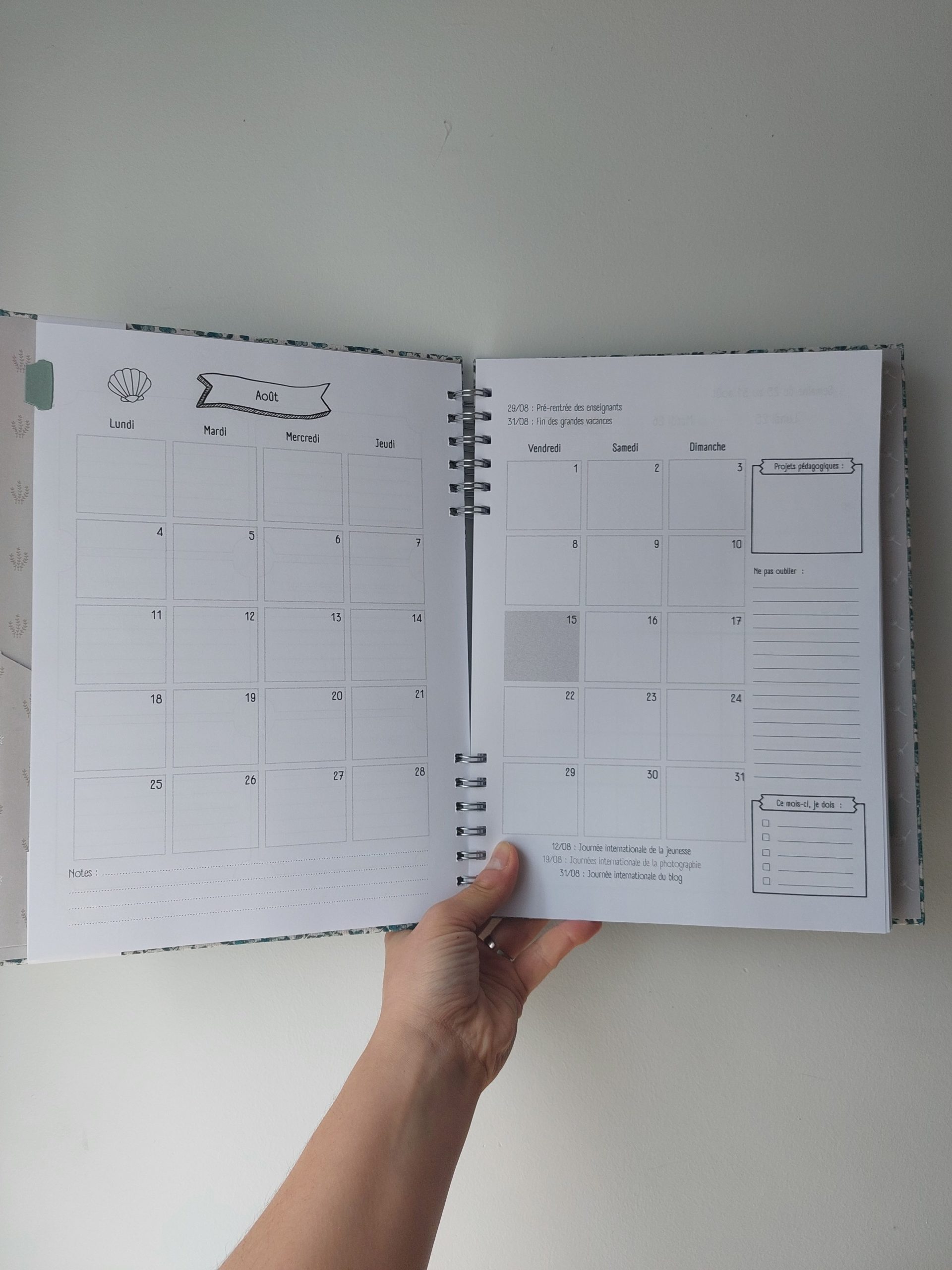 Agenda pour les Profs 2025-2026 (collège et lycée) ~ sur commande – Image 8