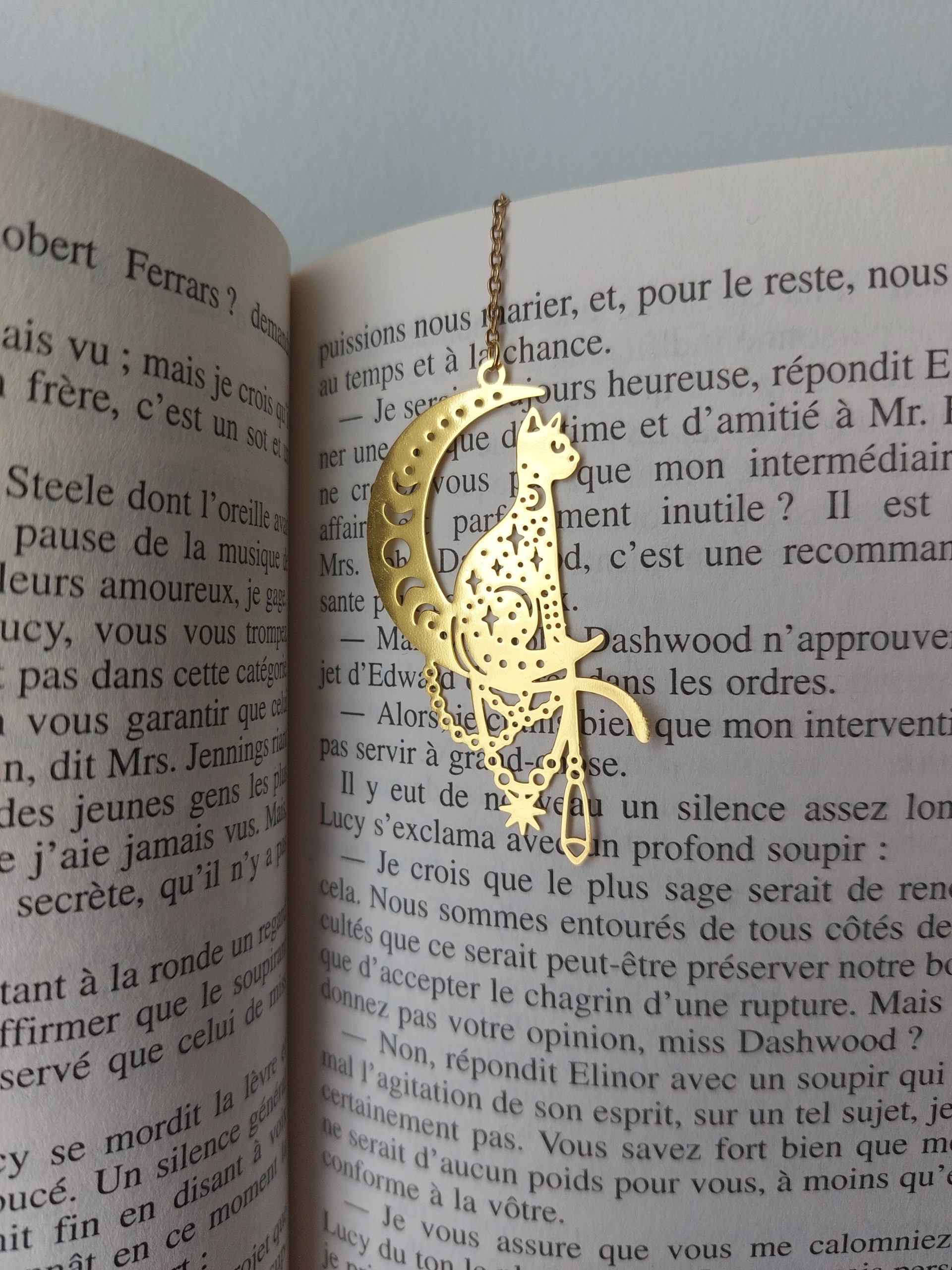 Marque-page bijou, Chat ~ par Lydie de Créalyd – Image 3