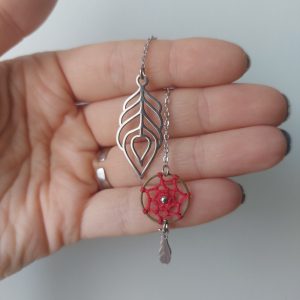 Marque-page bijou, Plume ~ par Lydie de Créalyd