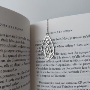 Marque-page bijou, Goutte fleurie ~ par Lydie de Créalyd