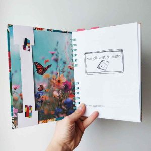 Carnet de recettes à remplir fait main en France ~ différents motifs