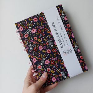 Carnet de notes blanc ~ Squelettes fleuris