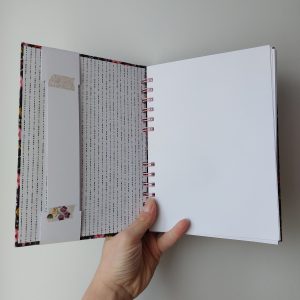 Carnet de notes blanc ~ Squelettes fleuris