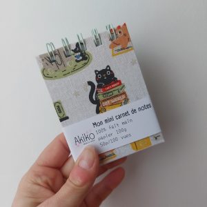 Mini carnet de notes ~ Chats lecteurs