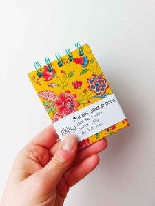 mini carnet de notes pratique fait main akiko albums et carterie