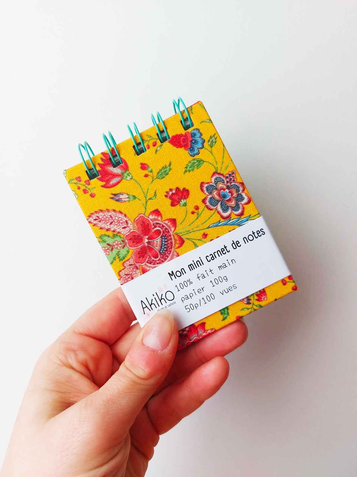 mini carnet de notes pratique fait main akiko albums et carterie