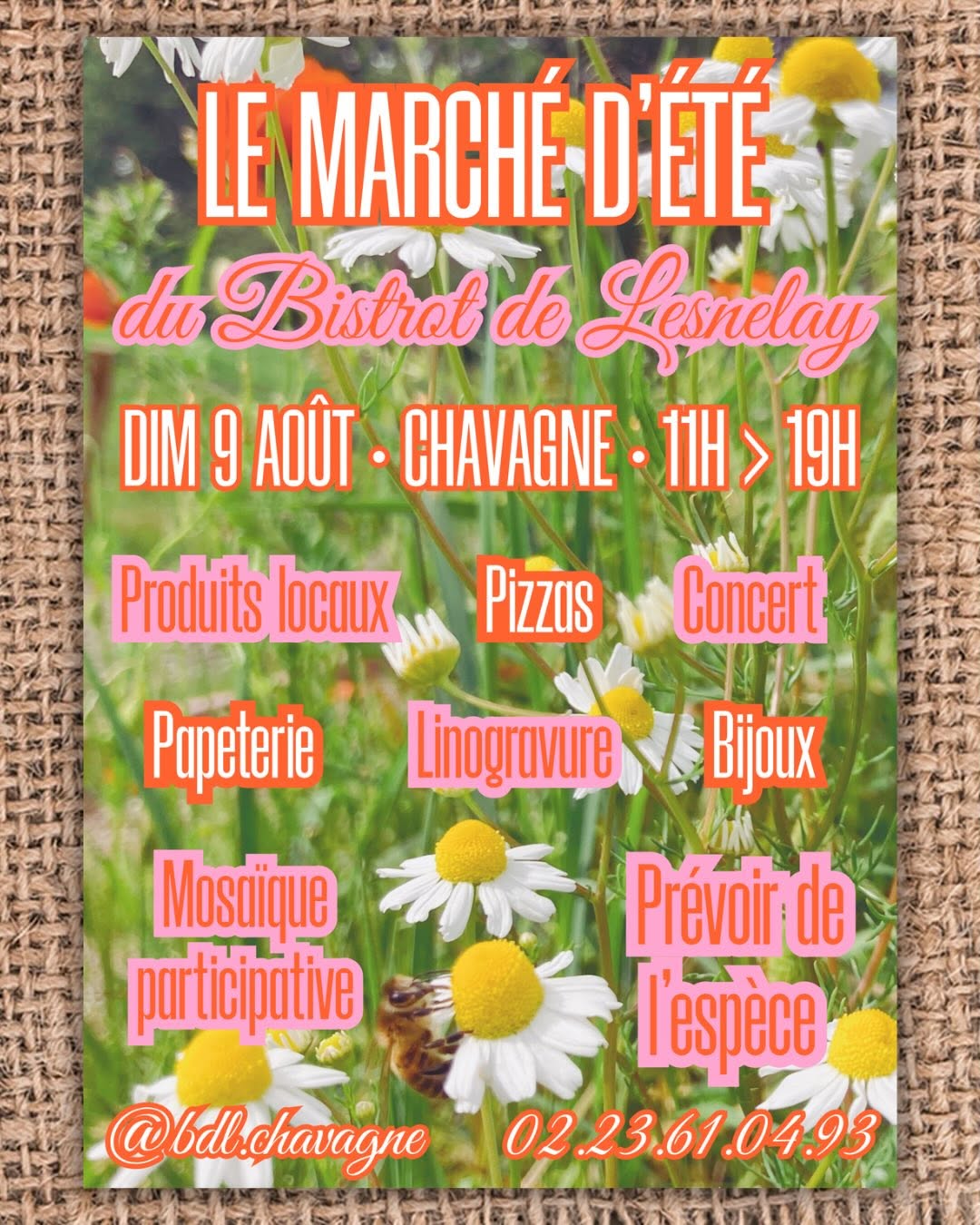 Marché d'été au bistrot de Lesnelay 2026